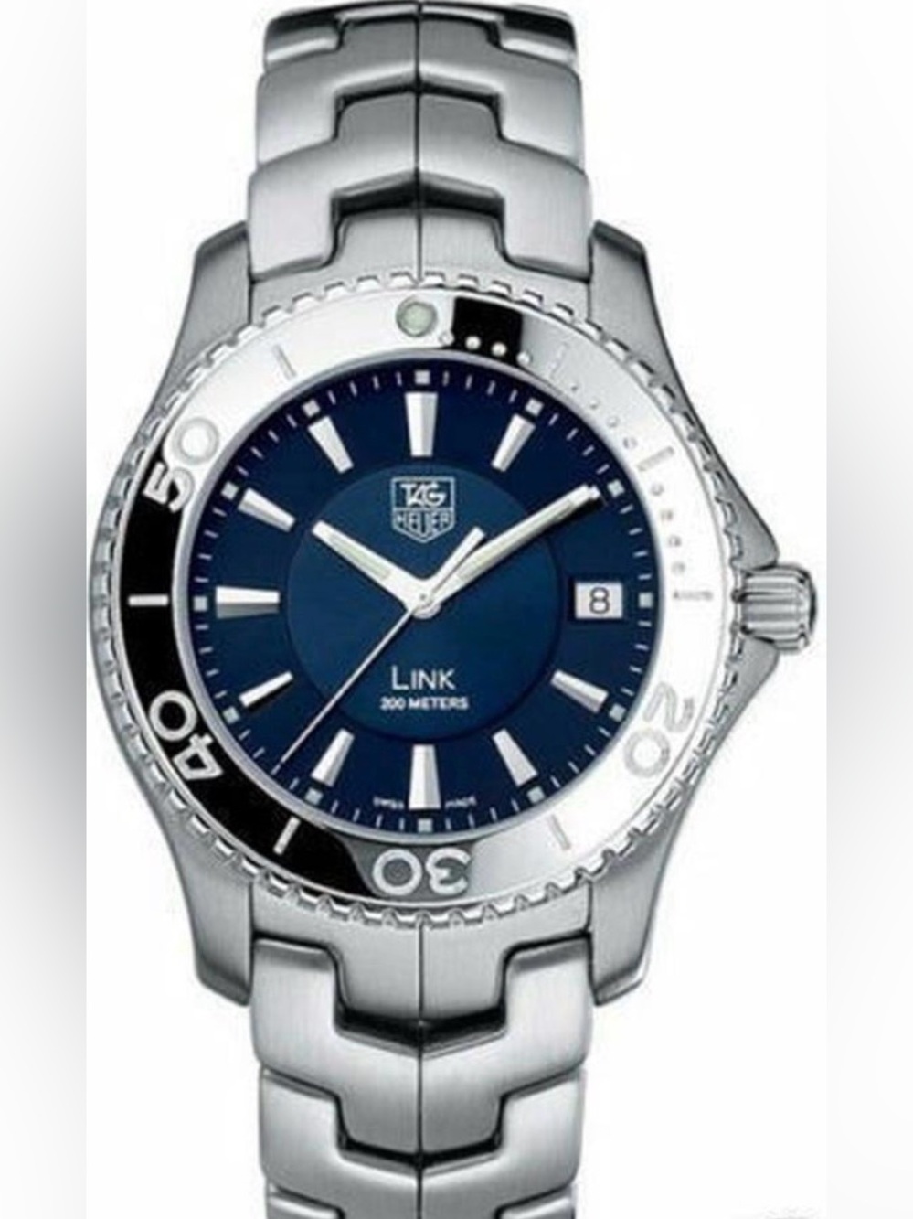 Tag heuer link Blue Swiss Quartz Diver Steel Men's Watch